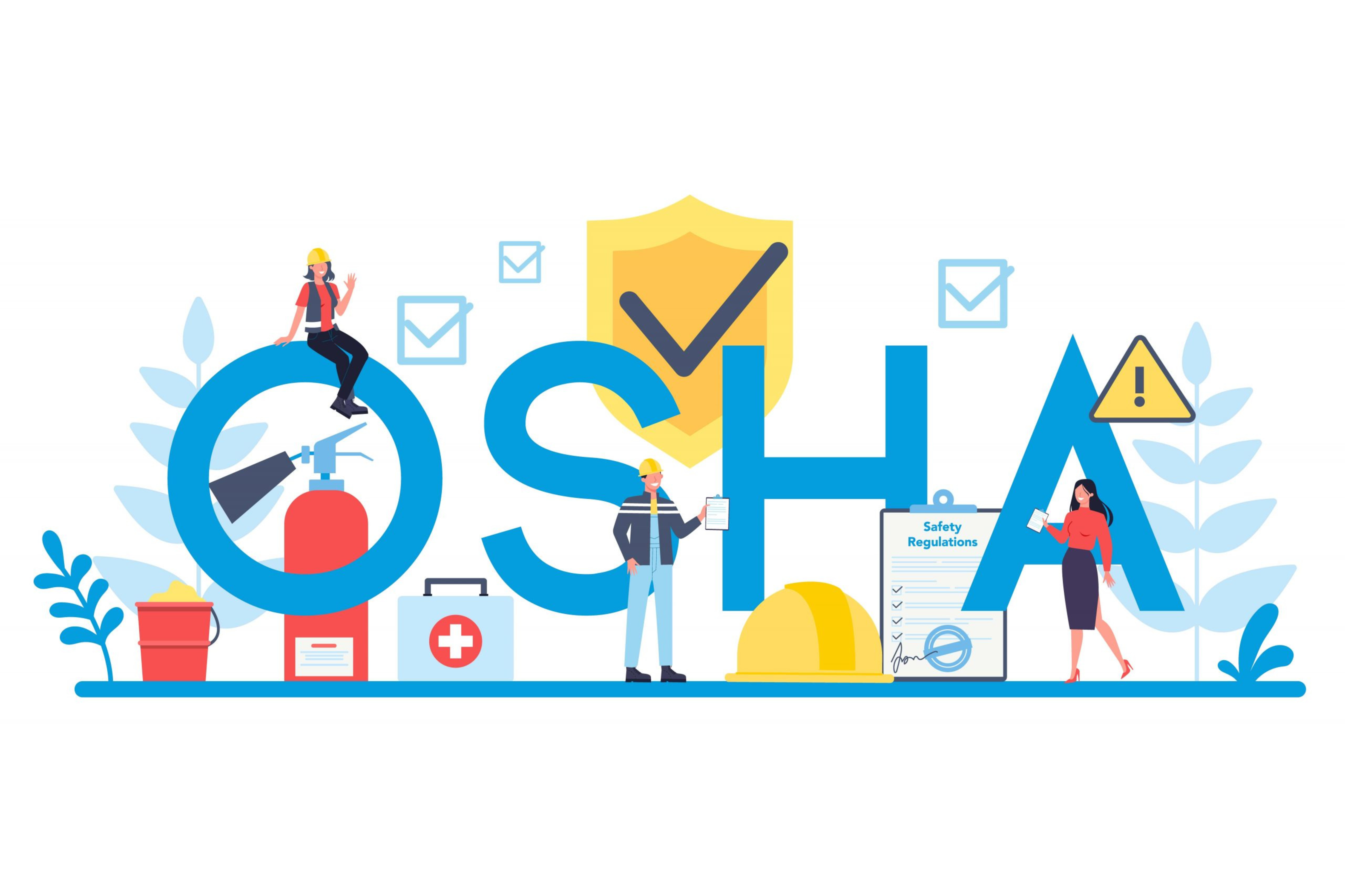 Cartel de OSHA, sobre la seguridad y salud en el trabajo.